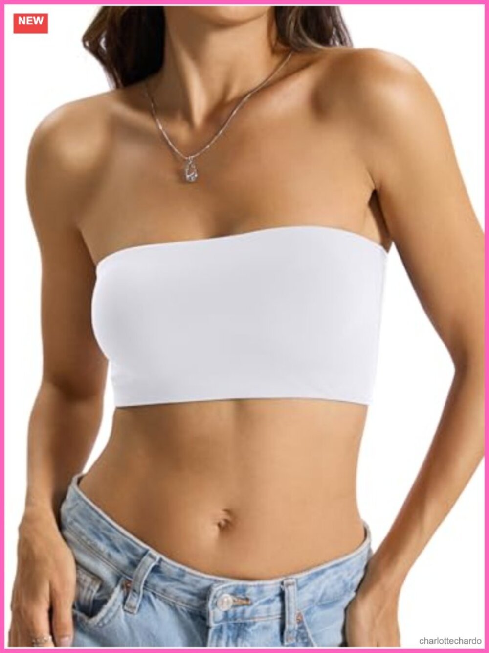 Double Lined Tube Top Non-Padded Strapless Bandeau Tank Top